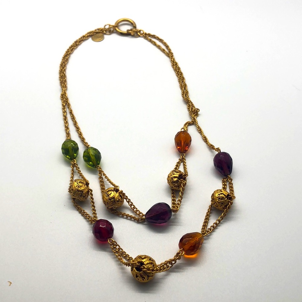 16” Sarah Coventry multi strand beaded necklace